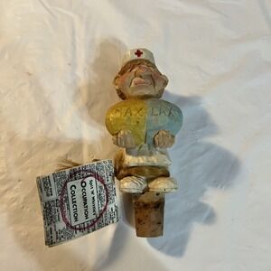 Spit N Whittle Bottle Stopper Nurse "Sue Pozitory" Occupation Collection NWT